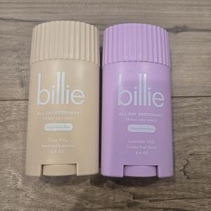 NWT Billie All Day Deodorant - Coco Villa (Cream) & Lavender Milk (Lavender)